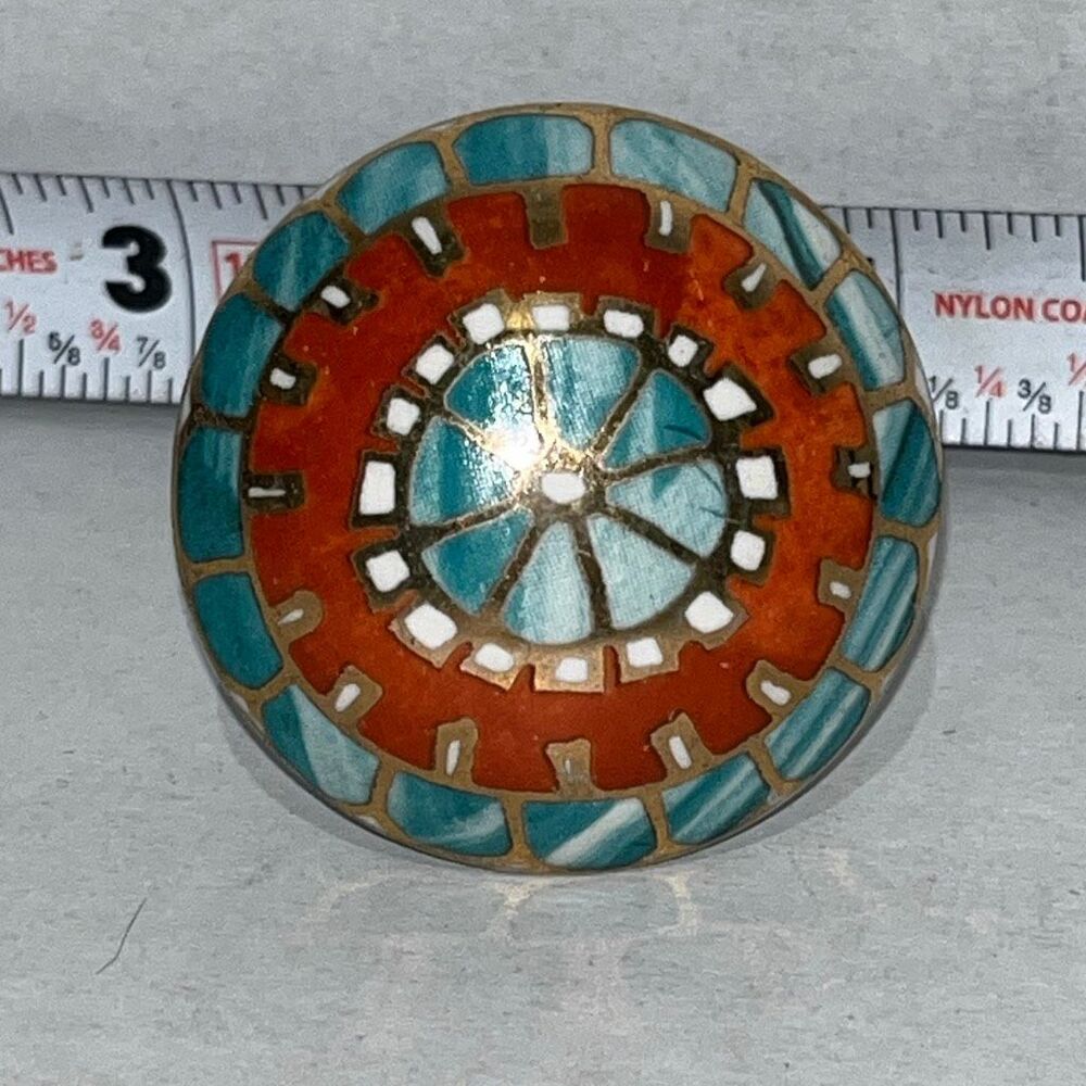 Beautiful Geometric Art Deco Ceramic Cabinet Knob